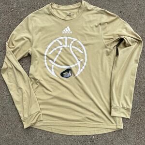 ADIDIS yellow creator tee.  Basketball, long sleeve women's size S
